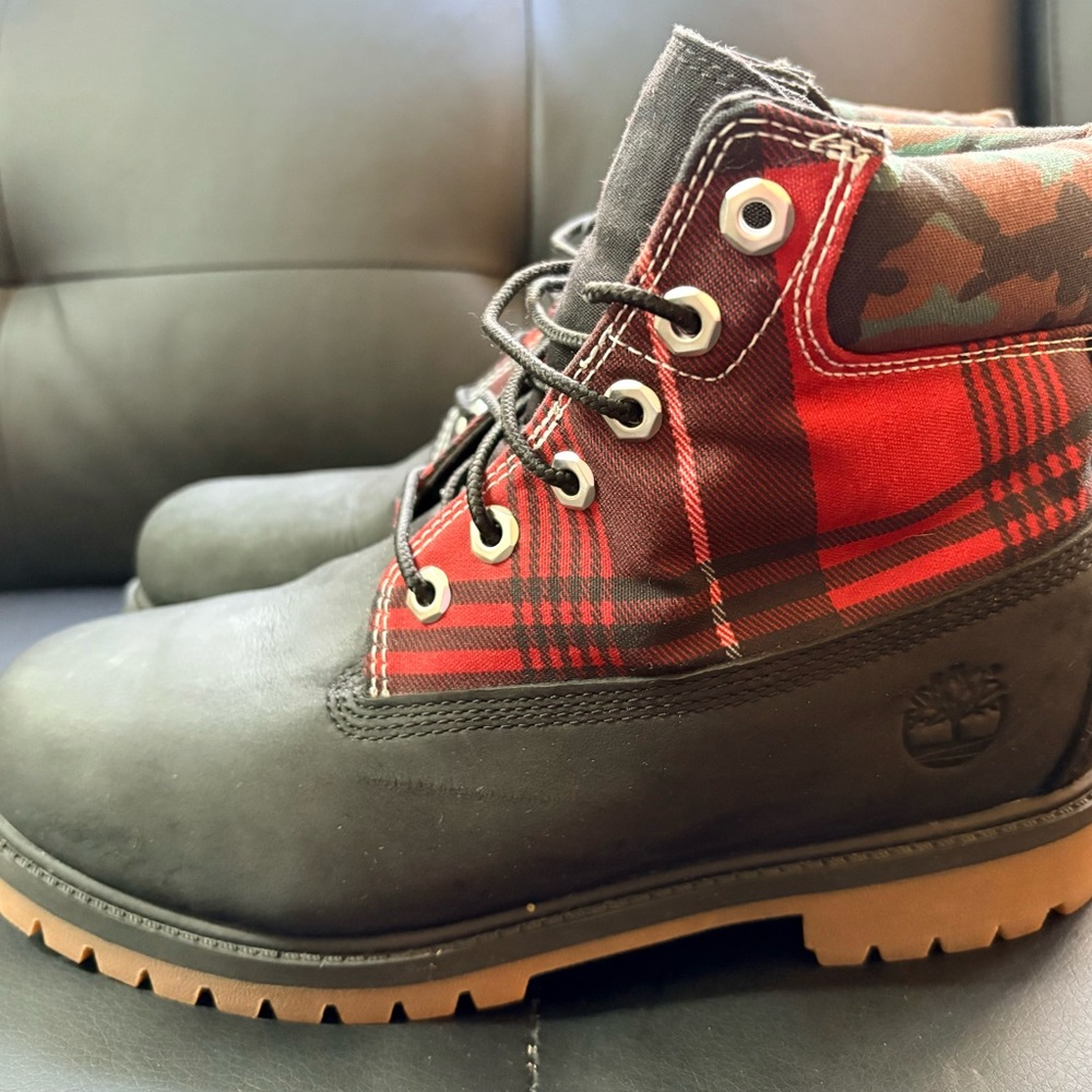 Timberland Boots Kids Strip Camo Black Size 5.5